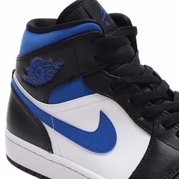 Nike Air Jordan 1 Mid White Racer Blue Black